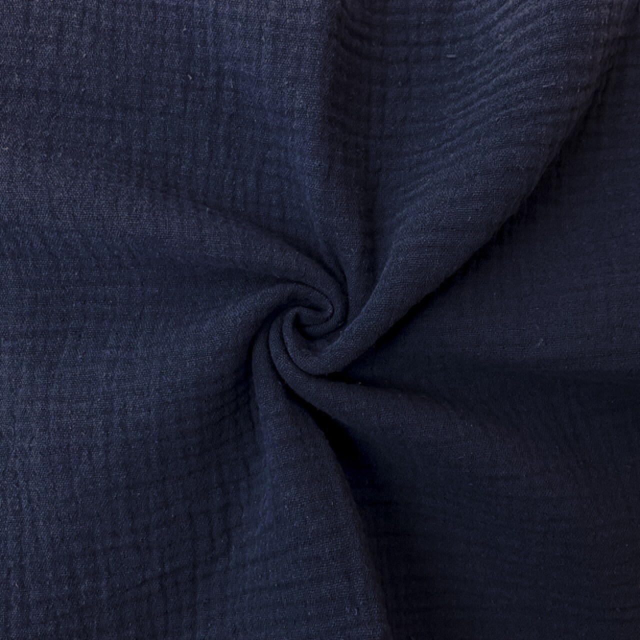 Navy Blue Cotton Solid Double Gauze Reorderable Woven Fabric By the Yard